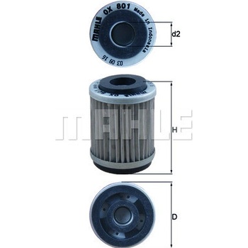 Olejový filter MAHLE ORIGINAL OX 801 (OX801)
