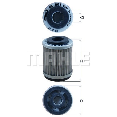 Olejový filter MAHLE ORIGINAL OX 801 (OX801)