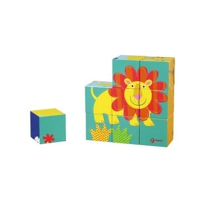 Classic World - Дървен пъзел с кубчета - Животни (3545)