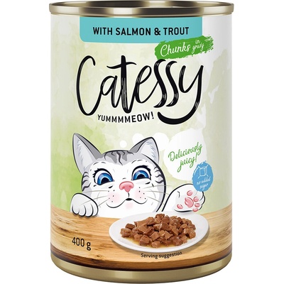 Catessy losos a pstruh v omáčke 24 x 400 g