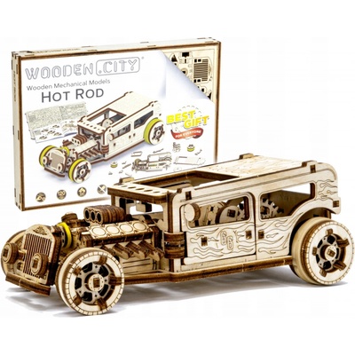WOODEN CITY 3D puzzle Automobil Hot Rod 141 ks