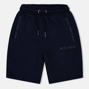 Jack Wills Поларени къси панталони Jack Wills Kids' Fleece Jacquard Jogger Shorts - Navy