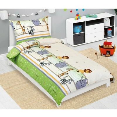 Bellatex Obliečky Junior KREP 80/035 safari zelené 140x200 70x90