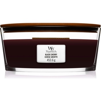 WoodWick Black Cherry ароматна свещ с дървен фитил (hearthwick) 453 гр