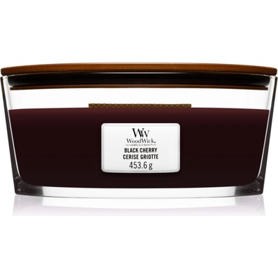 WoodWick Black Cherry ароматна свещ с дървен фитил (hearthwick) 453 гр