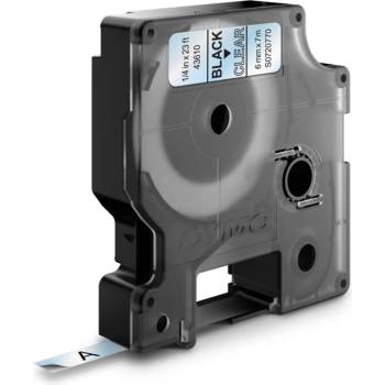 Image 1 of DYMO Ламинирана лента Dymo D1 DY43610 6mm, черен / прозрачна (S0720770)