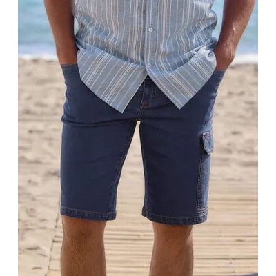 Atlas For Men Kapsáčové bermudy z ľahkého strečového denimu Modrá