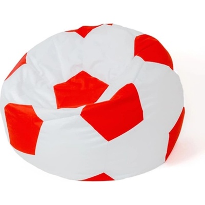 Sako taška pouf Ball bílo-červená XXL 140 cm