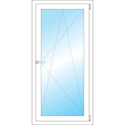 OKNA HNED Plastové okno 65x133 cm (650x1330 mm) bílé otevíravé a sklopné pravé