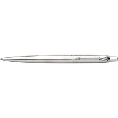 Parker Химикалка, 0, 7 мм, бутон, сребърен клипс, корпус от неръждаема стомана, PARKER "Royal Jotter", синя 1953170 (1953170)