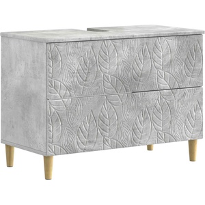 vidaXL Шкаф за мивка в баня DELFT Бетонно сиво 82 x 41 x 59 см (897018)
