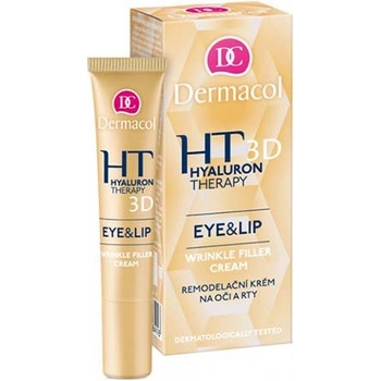 Dermacol 3D Hyaluron Therapy Eye & Lip Wrinkle Filler Cream ремоделиращ крем за очи и устни за жени 15 мл