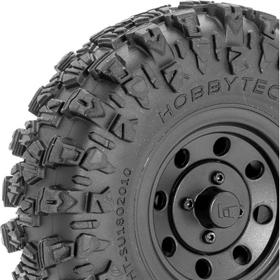 HOBBYTECH Kompletní CRAWLER 1/10 gumy "CLIMBER" 106/36 černý disk 2 ks