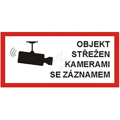 Arch informační samolepka "KAMERA se záznamem" 160x80mm