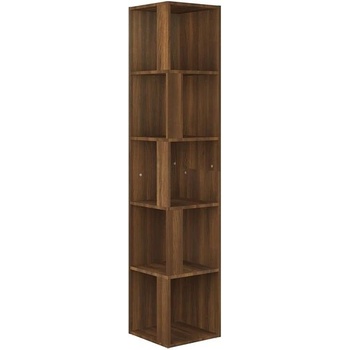 vidaXL Rohový regál hnedý dubový vzhľad 33x33x164,5 cm odvodený drevený výrobok