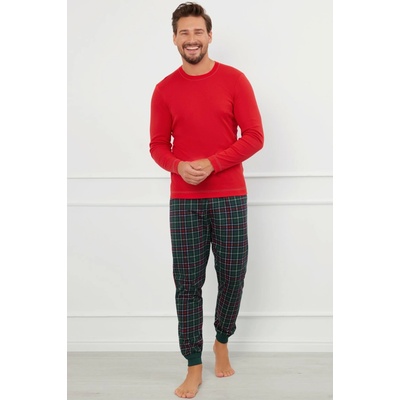 Italian Fashion pánske pyžamo Fogo červená