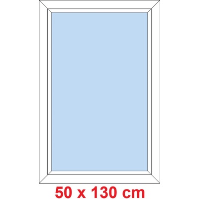 Soft Plastové okno 50x130 cm, FIX neotevíravé, Antracit struktura/bílá