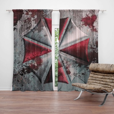 Sablio Závesy Resident Evil Umbrella Corporation Steel: 2ks 140x250cm