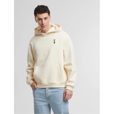 Mister Tee King Card EMB Fluffy Hoody whitesand XXLUB-MT3823-02903 - Бял, размер XS