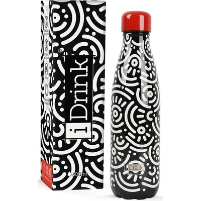 I Drink Nerezová kovová termoska geometric 500 ml