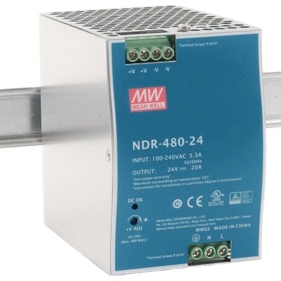 Spínaný napájecí zdroj MEAN WELL NDR-480-24 480W 24VDC