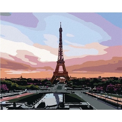 zuty Malování Podle Čísel Paříž A Červánky 80 x 100 Cm Plátno Rám