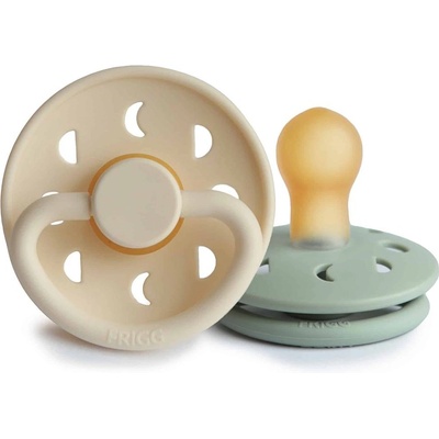 Frigg dudlíky Moon Phase Latex 2 pack Cream/Sage