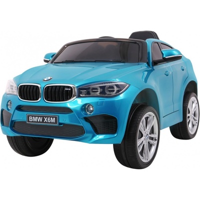 Joko Elektrické autíčko BMW X6M lakované penové kolesá kožená sedadlo USB modrá
