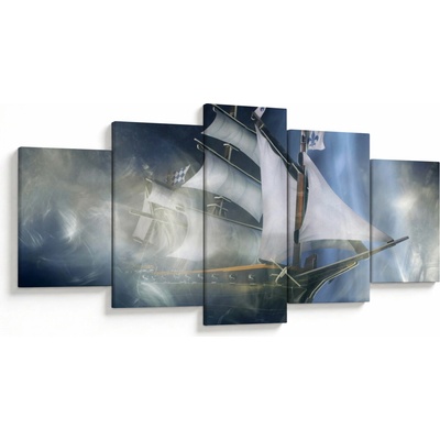 Obraz - Loď duchů, pětidílný 150x80 cm – Hledejceny.cz
