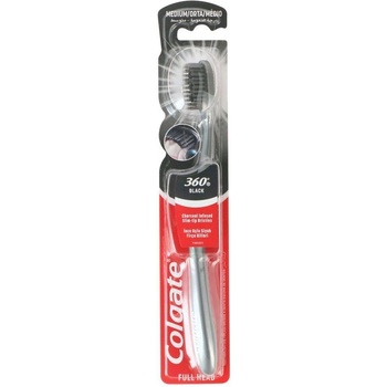 Colgate Четка за зъби Colgate 360° Charcoal black madium (6910021100204)