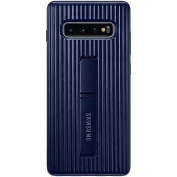 Samsung Protective Stand Cover EF-RG975CB - оригинален хибриден кейс за Samsung Galaxy S10 Plus (тъмносин)