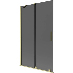 Mexen Velar параван за вана 2-крилен плъзгащ се 110 x 150 cm, графит, златен матов - 896-110-000-41-55 (896-110-000-41-55)