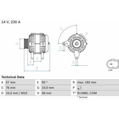 Alternátor BOSCH 0 986 083 460