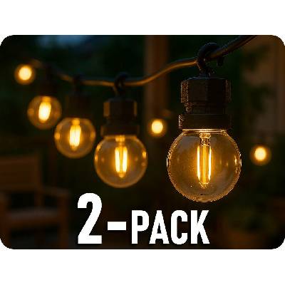V-TAC LED světelný řetěz, 5m, 10x0.4W, 550lm, IP44, 3000K/2-PACK!