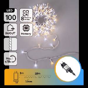 Aigostar - LED външен коледен гирлянд 100xLED/8 функции 13m IP44 топла/студена (AI3113)
