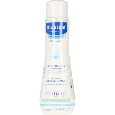 Mustela Bébé No Rinse Cleansing Milk čisticí tělové mléko pro dětskou pokožku od narození 200 ml
