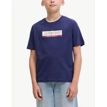 JACK & JONES Jorinwood Block Brend Tee Ss Cn Noos Jnr Ocean Cavern