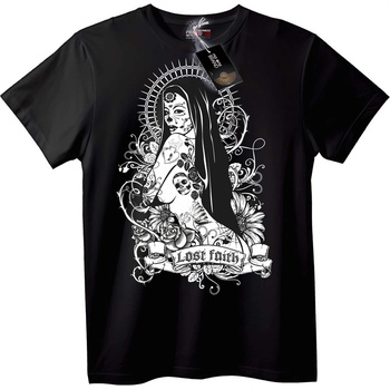 NOONEBRAND Тениска Изгубена Вяра Готик - S, White