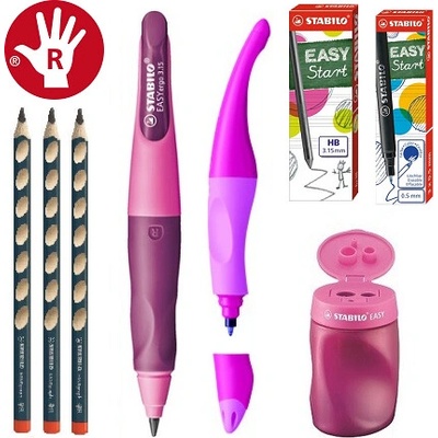 Stabilo Moje první psací potřeby s perem pro praváky 6-7 let růžová