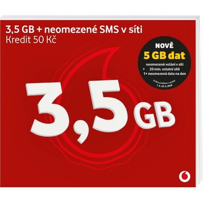 VODAFONE Předplacenka – 5 GB