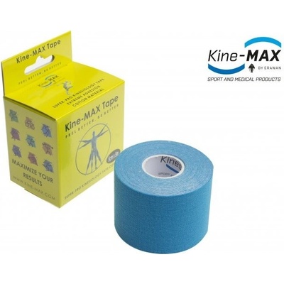 KineMAX Kinesiologický tejp MAX SUPER Cotton modrý 5 x 5 cm