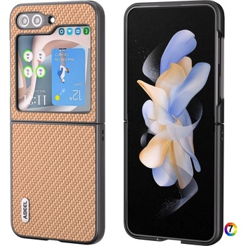 Image 1 of Samsung Galaxy Z Flip6 Удароустойчив ABEEL Carbon Fiber Калъф и Протектор
