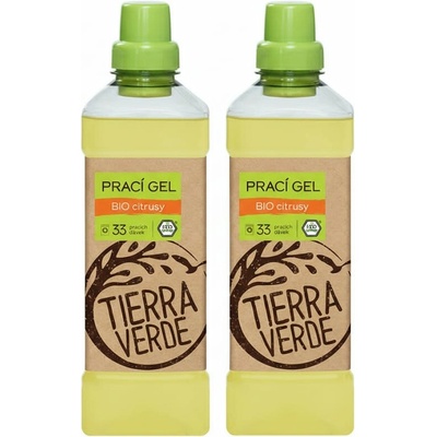 TIERRA VERDE Duopack Prací gel s vůní BIO citrusů 2 x 1 l