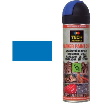 Tech Aerosol značkovač ve spreji 500 ml modrá fluo