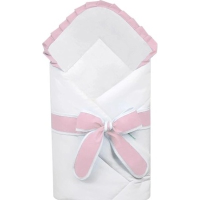 Babyrenka Zavinovačka s mašlí bílá pink