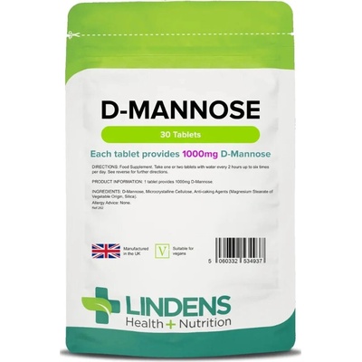 LINDENS Health + Nutrition D-manóza 1000 mg 30 tablet