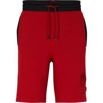 Boss Поларени къси панталони Boss Men's Serace Fleece Jogger Shorts - Bright Red