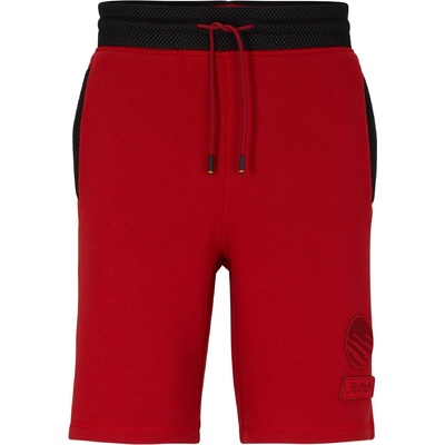 Boss Поларени къси панталони Boss Men's Serace Fleece Jogger Shorts - Bright Red