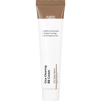 Purito Cica Clearing BB Cream 31 Deep Warm BB krém s obsahom pupočníka ázijského 30 ml