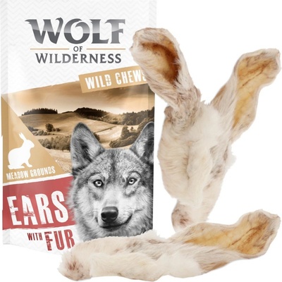 Wolf of Wilderness králičie uši so srsťou suché krmivo Wild Hills 400 g
